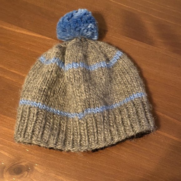 BULA Men's Women's OS Knit Pom Knitted Wool Blend Winter Ski Hat Beanie GREY - Picture 2 of 4